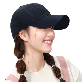 [Joyesplay] メッシュキャップ メンズ レディース 帽子 通気 軽量 ランニング キャップ UVカット 大きいサイズ 帽子 日よけ野球帽 吸汗速乾性 夏 アウトドア スポーツ ランニング 登山 釣り 男女兼用 (JP, アルファベット, Free Size, ネイビー)