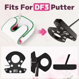 LZFAN Golf DF3 Mallet Putter Cover Golf Club Head Cover Golf Head Cover Driver Flower Embroidery