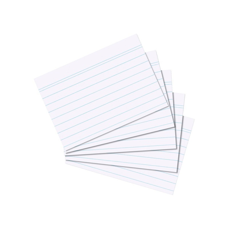 Herlitz 1150507 Index Cards A5 Pack of 100 White