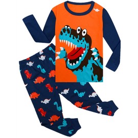 Arziliyy Boys Pajamas Set 100% Cotton Kids Pjs 2-Piece Long Sleeve Toddler Sleepwear 3-10 Years Old Children Clothes