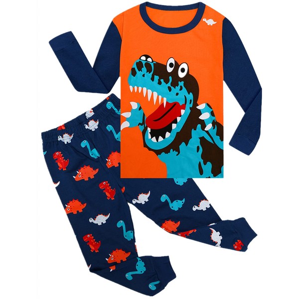 Arziliyy Boys Pajamas Set 100% Cotton Kids Pjs 2-Piece Long