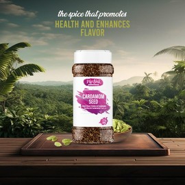 Pardesi Cardamom (Elachi) Decorticated Seeds 8.82oz 250 g Indian Spice Jar All Natural | Vegan | NON-GMO | Indian Origin AKA Elaichi Dana I Graines de Cardomome I Semillas de cardomo I Perfect addition to Tea & Coffee