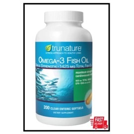 Trunature Triple Strength Omega-3 900 Mg., 200 Softgels - Clear Enteric Softgels