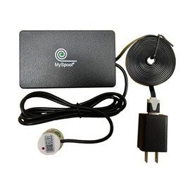 MySpool Non-Contact Liquid Level Alert with Text Message and email Notifications, A/C Powered with a 5 ft Sensor, uses WiFi