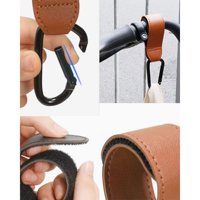 MYGLOAR 2PCS Award Winning Pram Bag Hooks, Changing Bag Pram