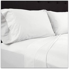 Luxury King Size Pillow Case, In 100% Egyptian Cotton, 600 Thread Count (White, King (U.k.standard-50x75Cms))