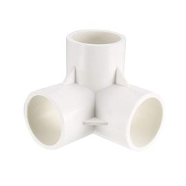 TA-VIGOR 3-Way Elbow PVC Pipe Fitting Furniture Grade 32mm Size Tee Corner Fittings White