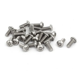 sourcingmap M4 x 10mm 304 Stainless Steel Torx Security Pan Head Screws Fasteners 25PCS