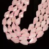 Unbranded Natural Rose Quartz Faceted Drop Beads Size 13x20mm 15.5"