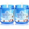 Coconut Beach Scented Candle, Natural Soy Wax Jar Candle for