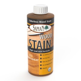 SamaN Interior Water Based Wood Stain - Natural Stain for Furniture, Moldings, Wood Paneling,Cabinets (Golden Wheat TEW-111-12, 12 oz)