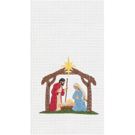 C & F Enterprises (Gallerie II) GALLERIE II NATIVITY SCENE TOWEL RELIGIOUS CHRISTMAS HOLIDAY DECOR