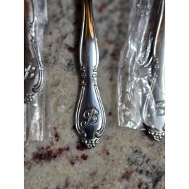 Customcraft New CUSTOMCRAFT Stainless Sample Flatware Spoons Monogram "B”  Lot Of 6