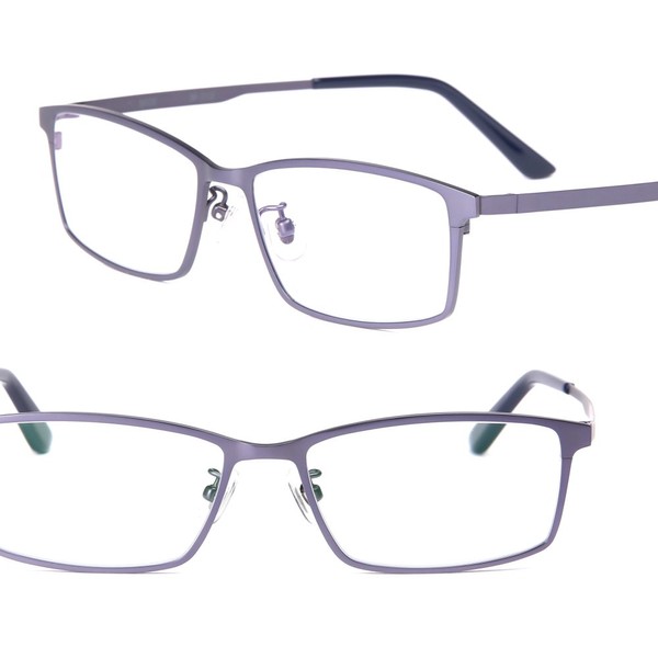 ミディの洗練スマホ老眼鏡 (チタン/シャープスクエア) / 「+0.5」の老眼鏡 レンズ度数∔1.0でも強いと感じる老眼鏡ユーザーに / 老眼鏡 0.5 拡大鏡 リーディンググラス