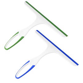 2 Pcs Shower Squeegee for Shower Glass Doors,Car Window Windshield Mirror Tile Cleaner Cleaning Wiper Squeegees Tool with Hook, Window Cleaning Shower Glass Squeegees