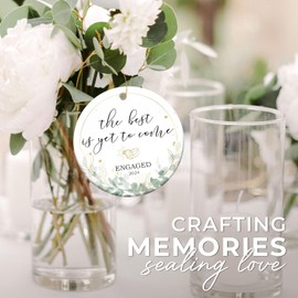 Ornaments Ceramic Quarantine Ornaments Gift for Xmas Tree Decoration Ornament with Ribbon