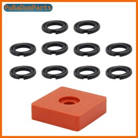 (10 Sets) 1/2 Inch Impact Wrench Retaining Ring Clips with O-Ring + Anvil Install Tool, Compatible with Milwaukee Electric/Pneumatic Cordless Impact Wrenches, Hog Rings for 1/2" Square Drive Sleeve