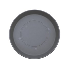 The HC Companies Round Prima Flower Pot Saucers - Plastic Plant Saucer for Outdoors & Indoors - Traditional Plant Pot Trays for Water Drainage -Durable Plant Tray (7-inch Warm Gray, Pack of 1)