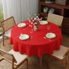 Zdada Round Table Cloth 60 inch, Circular Polyester Tablecloth, Red