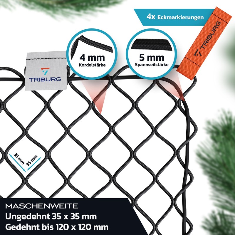 TRIBURG Trailer Net Stretchable 1.5 x 2.7 m to 2.5