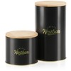 com-four® 2 Piece Storage Container Set with Bamboo Lids -