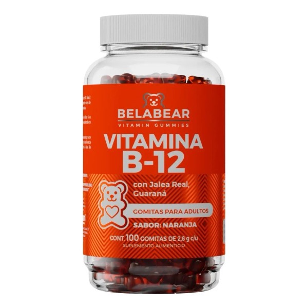 Belabear Vitamina B12 Jalea Real Guaraná 100 Gomitas Dlc Bb2