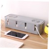 Tofficu 1Pc Grey Convenient Socket Storage Case Household Wire Organizer