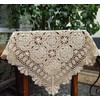23 Inch Square Beige 100% HANDMADE Crochet Lace Placemats Doilies