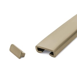 Quest End Cap End Cap for PVC Handrail Profile, 40 x 8 mm (Brass)