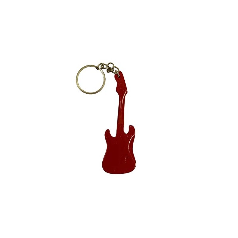 FTWDesign Electric Guitar Keyring in Red, red