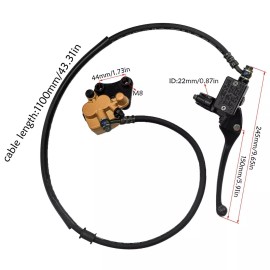 Unbranded Hydraulic Front Brake Caliper Pad Cylinder For 110cc 125cc Apollo SSR PIT Bike