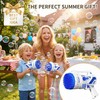 Bubble Gun for Kids, 69-Hole Bubble Blaster with LED Lights,