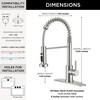 FORIOUS Kitchen Faucets with Sprayer, Brushed Nickel Stainless Steel Sink