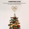 PRETYZOOM Christmas Tree Topper 5.9" Glitter Star Treetop Sequin Heart