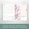 Häfft® Family-Timer 2026 A5+ "Minty Leaves" Family Calendar for 4