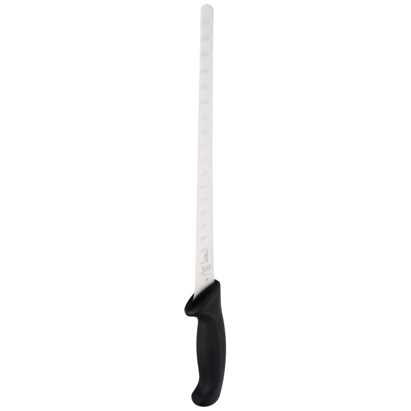 Mercer Culinary M23010 Millennia Black Handle, 10.3-Inch Granton Edge, Salmon,