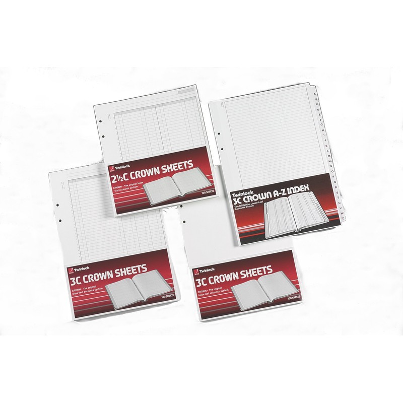 Rexel Twinlock Crown 3C Refill Sheets 5 Cash Column (Pack