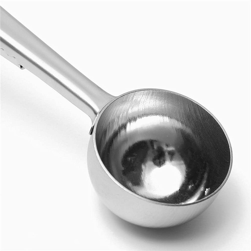 2 Pack 7Inch Coffee Scoop Measuring with Bag Sealing Clip