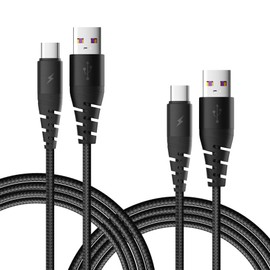 USB A to Type C Charger Cord Fast Charging, USB A to USB C Cable 6FT 2-Pack