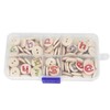 15mm Wooden Buttons100 Pcs Assorted Random 26 Letter Patterns 2