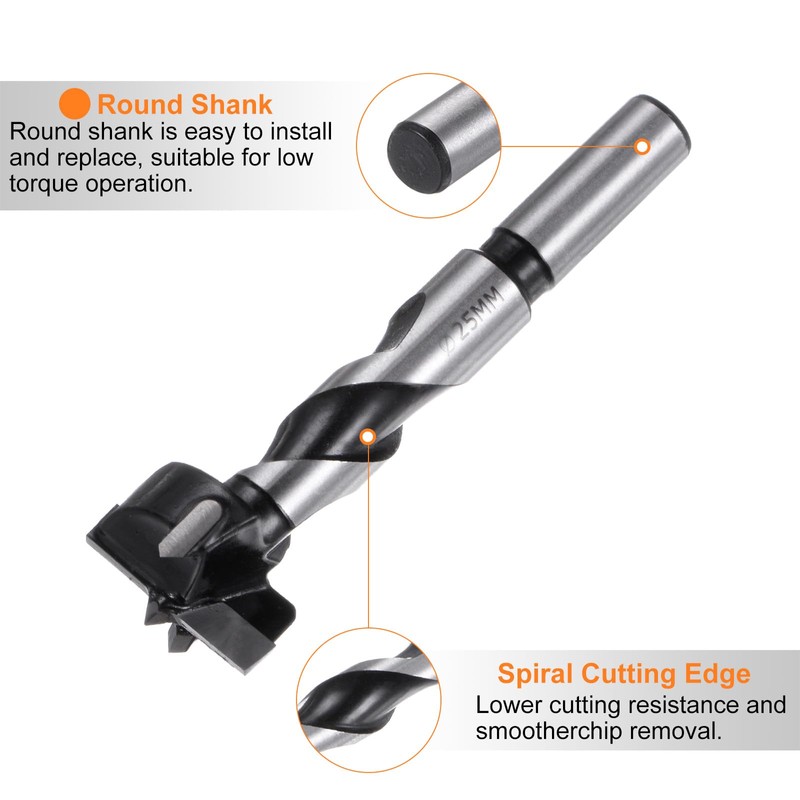 HARFINGTON Forstner Drill Bit 25mm (31/32") Dia 90mm (3-17/32") Long