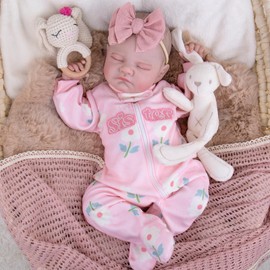 Aori Lifelike Reborn Baby Dolls - 20 Inch Sleeping Ultra Realistic Girl Newborn Baby Doll with Weighted Body for Cuddling Poseable Soft Vinyl Doll for Kids 3+ Role Play