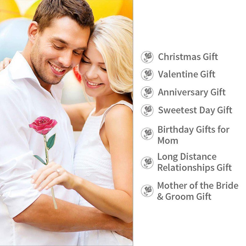 Ejoyous Mothers Day Rose Gift for Mom, 24K Gold Dipped