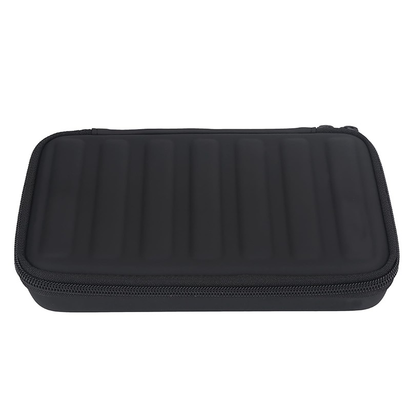 Black Soft Harmonica Carrying Case with Zipper, PU Leather Fabric,
