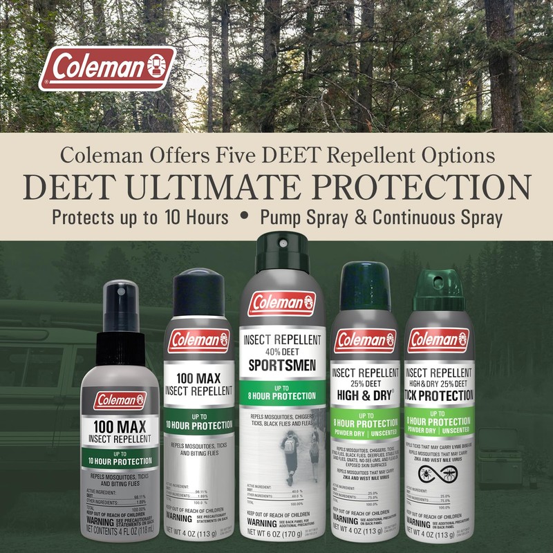 Coleman 100 Max 100% DEET Insect Repellent Spray - 4