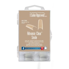 Pro Impressions Advance Clear Smile 50 Nail Tips, Size 5