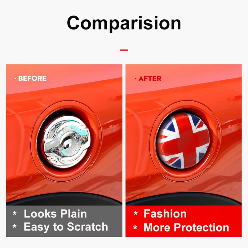 For UNION JACK Design Fuel Tank Cap Trim Protective Replacement