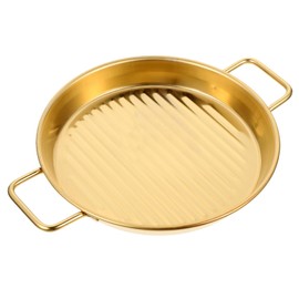Operitacx Amphora Pizza Pan Pizza Steel Pizza Tray Trays Pizza Pan for Home Crust Oven Dish Pizza Baking Mould for Oven Pizza Pan with Holes Cooking Golden Stainless Steel