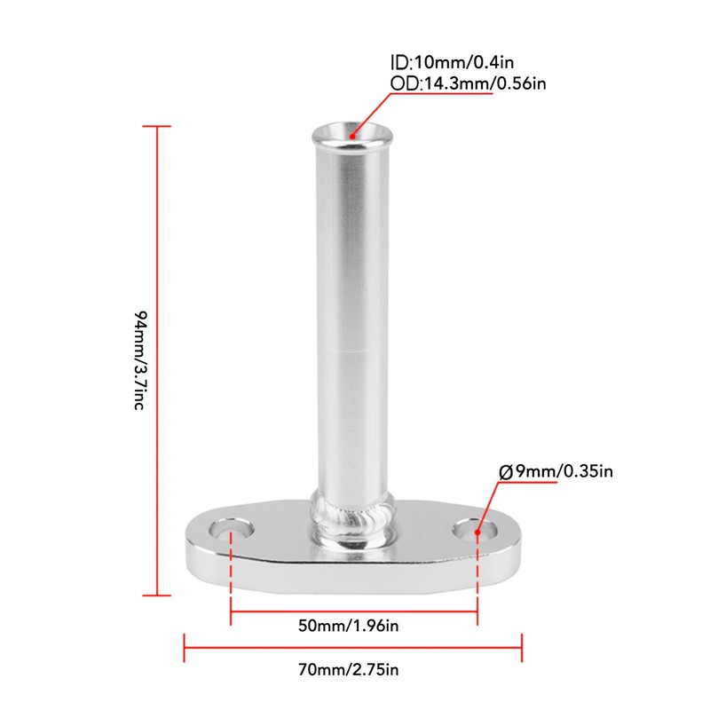 Turbo Oil Return Flange Kit 10mm Inner Diameter Strong Sealing
