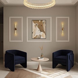 Decozayn Wall Molding Kit, Premade Wainscoting Panels, Picture Frame Moulding, Pre Cut Wall and Door Molding &Trim Panel Kits, Wainscot Wall Panel for Home Decoration, 3 Frames